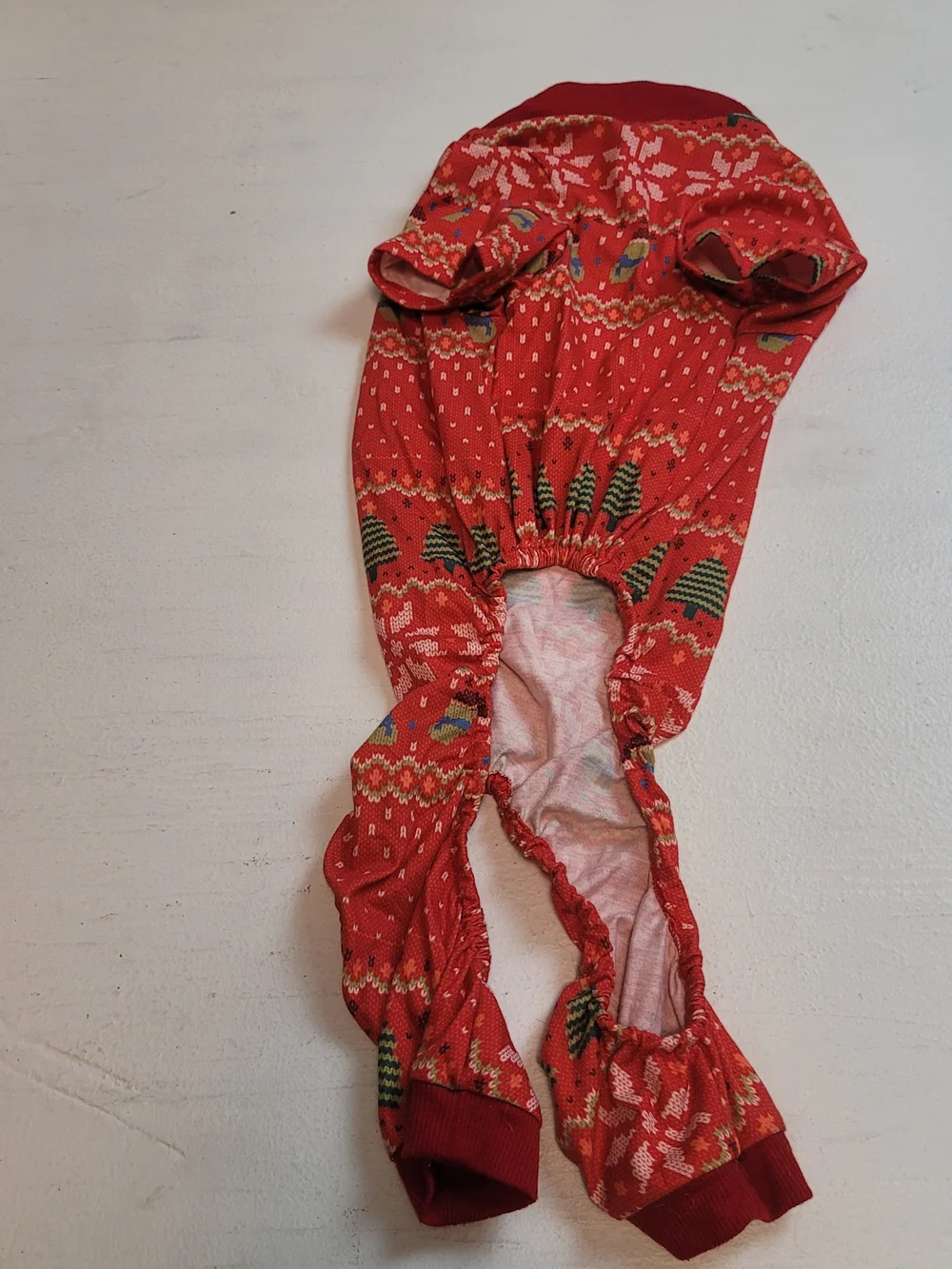 Red holiday pet onesie